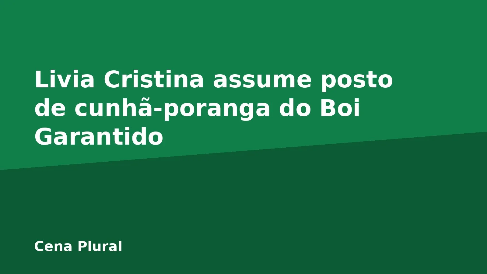 Livia Cristina assume posto de cunhã-poranga do Boi Garantido
