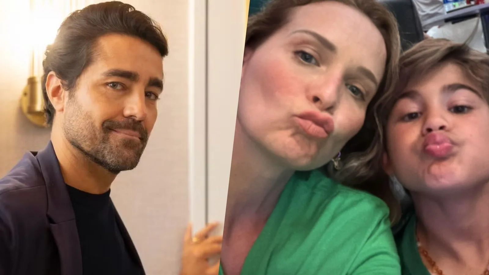 Fernanda Rodrigues conta reação do filho ao contracenar com o padrinho dele