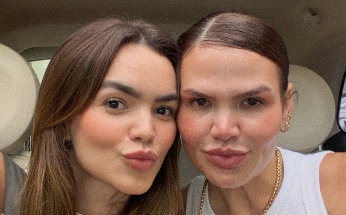 Suzanna destaca semelhança nos olhos ao encontrar Thais Carla