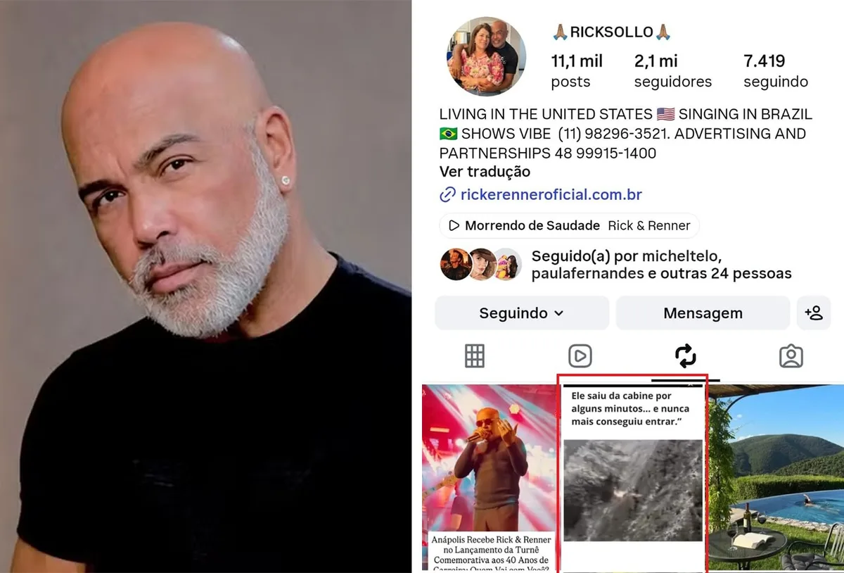 Rick havia compartilhado vídeo sobre acidente aéreo antes de morrer em queda de helicóptero