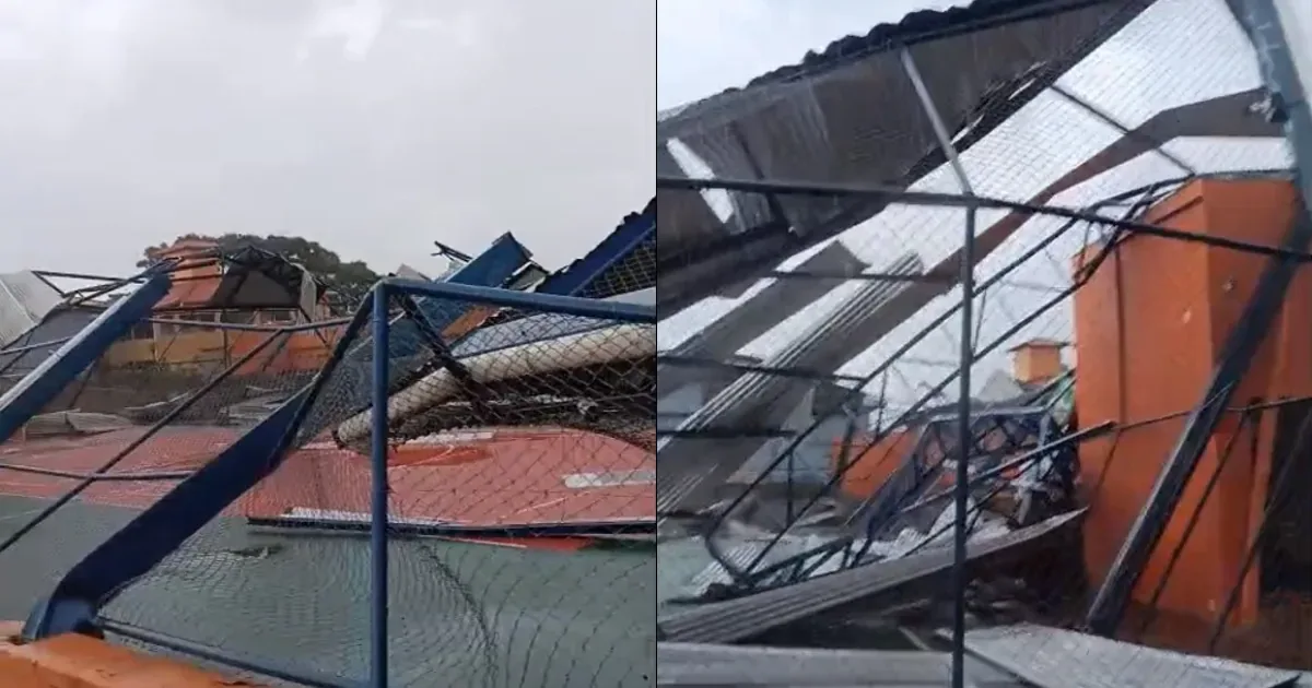 Vendaval danifica quadra e casas, e famílias deixam imóveis em Rio Manso