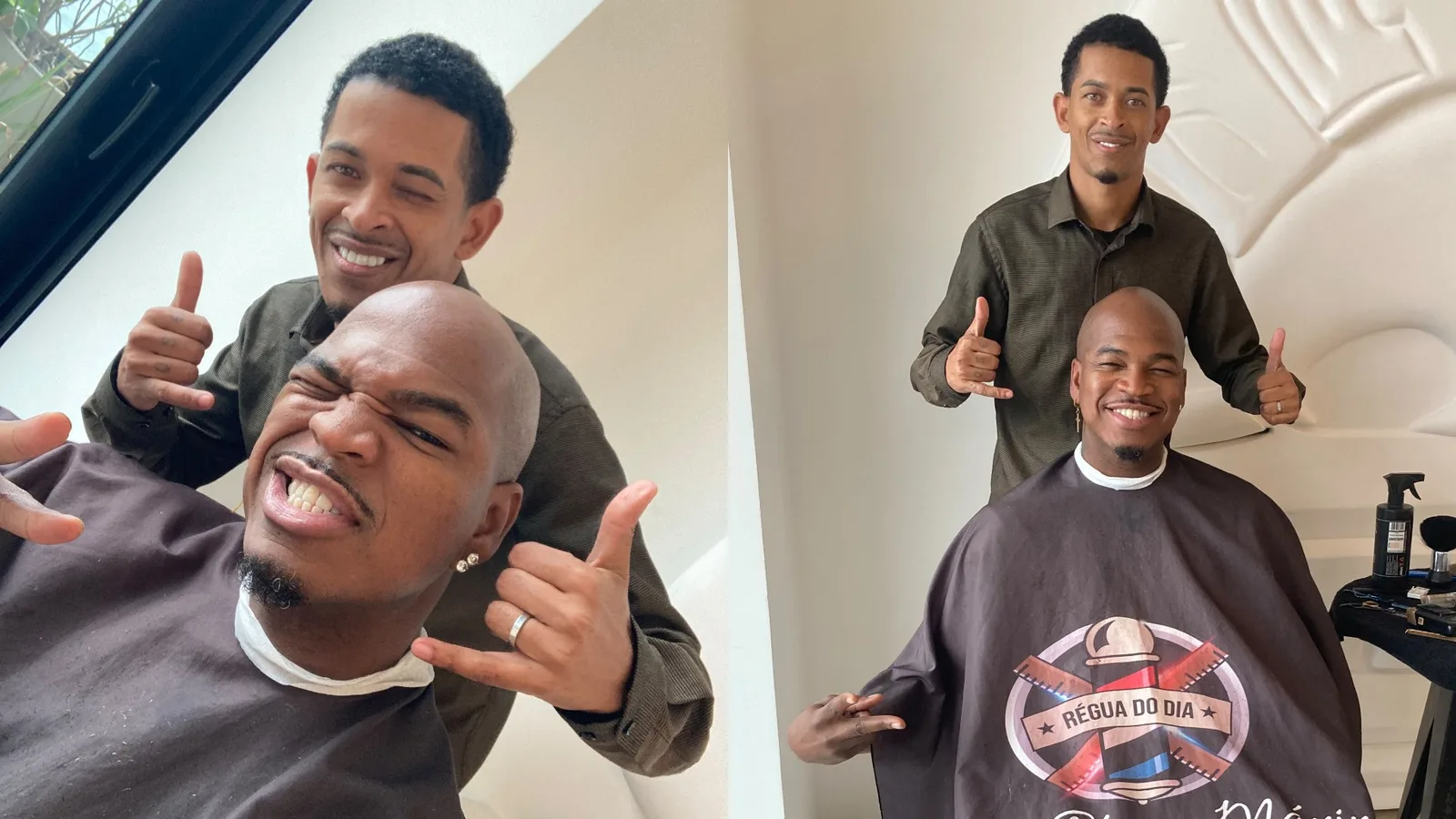 Ne-Yo recebe corte e barba de barbeiro brasileiro após show no Rock in Rio