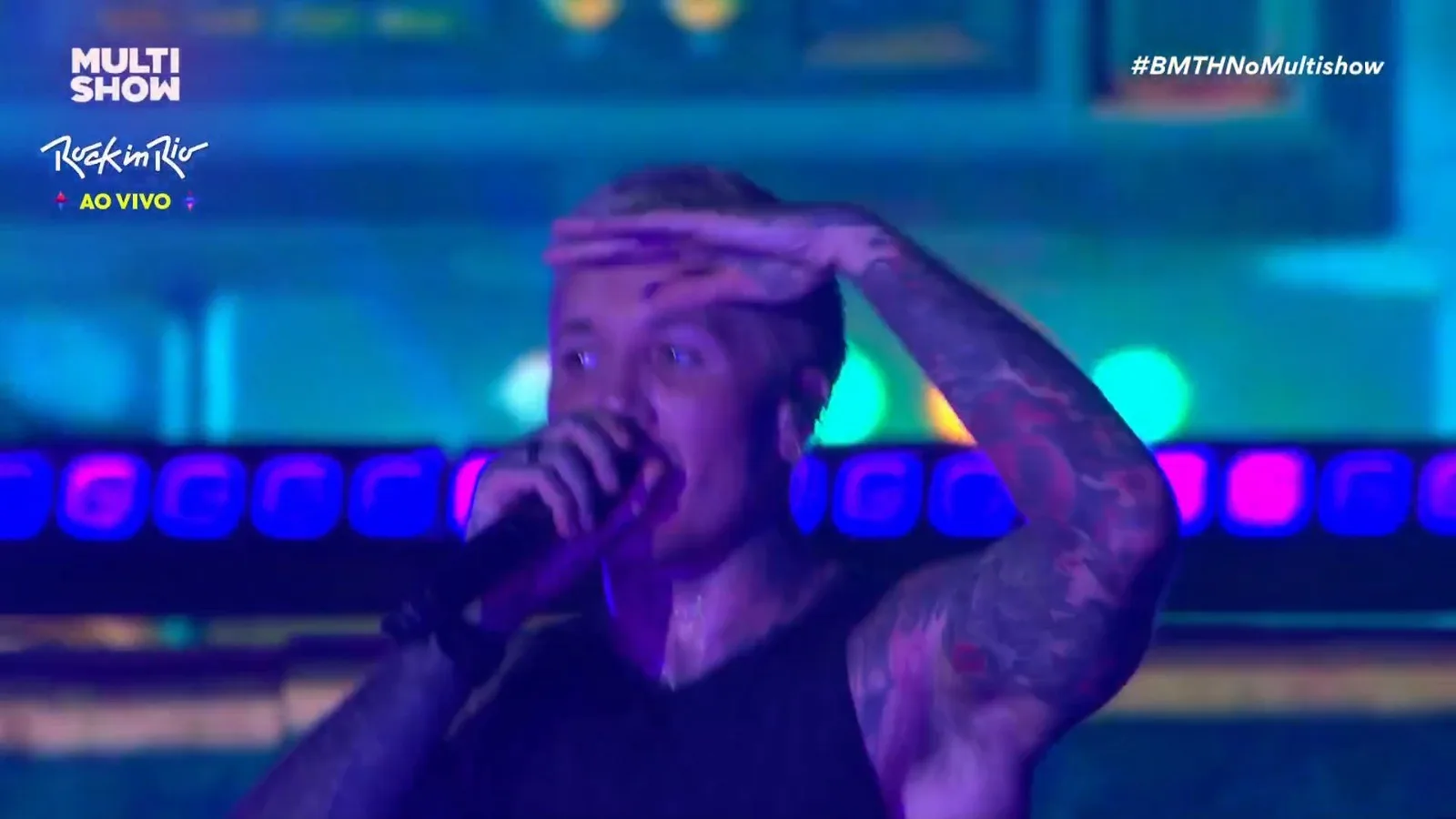 Oliver Sykes conversa em português durante show do Bring Me The Horizon no Rock in Rio