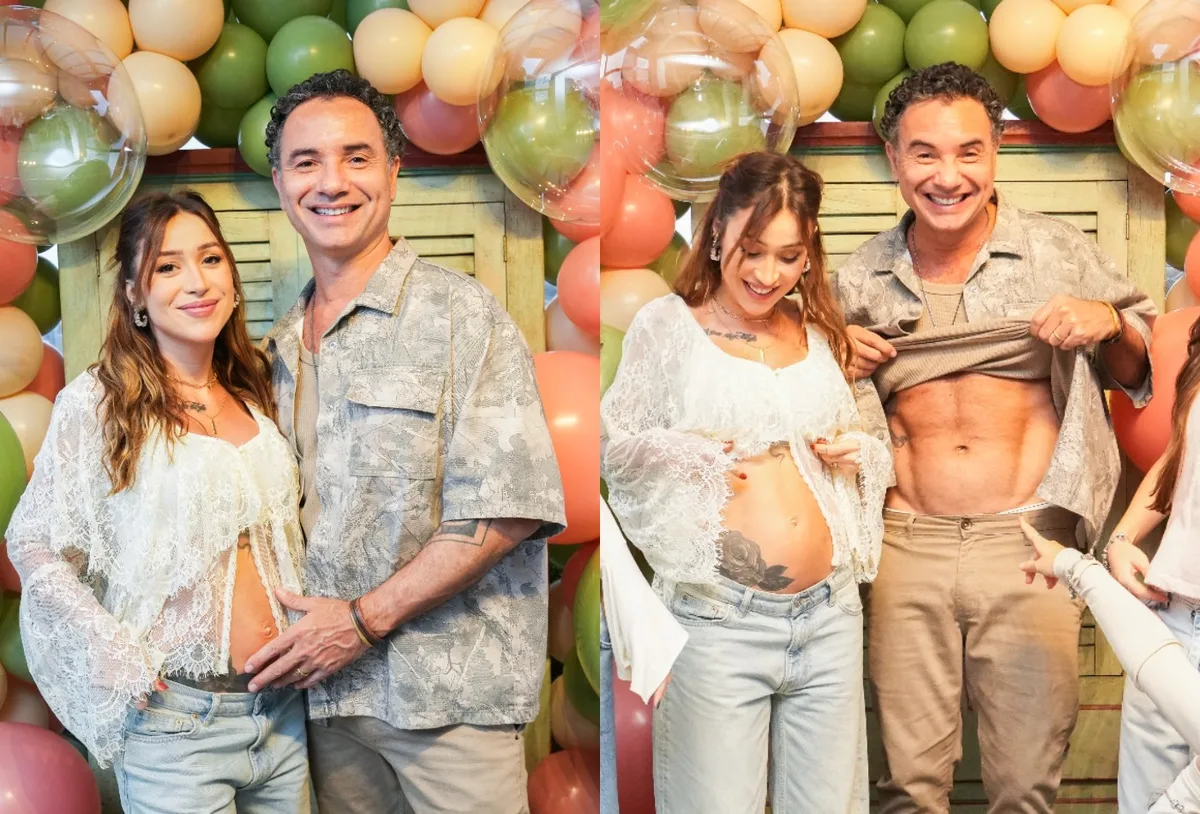 Marco Luque e Jéssica revelam sexo do bebê após gravidez planejada