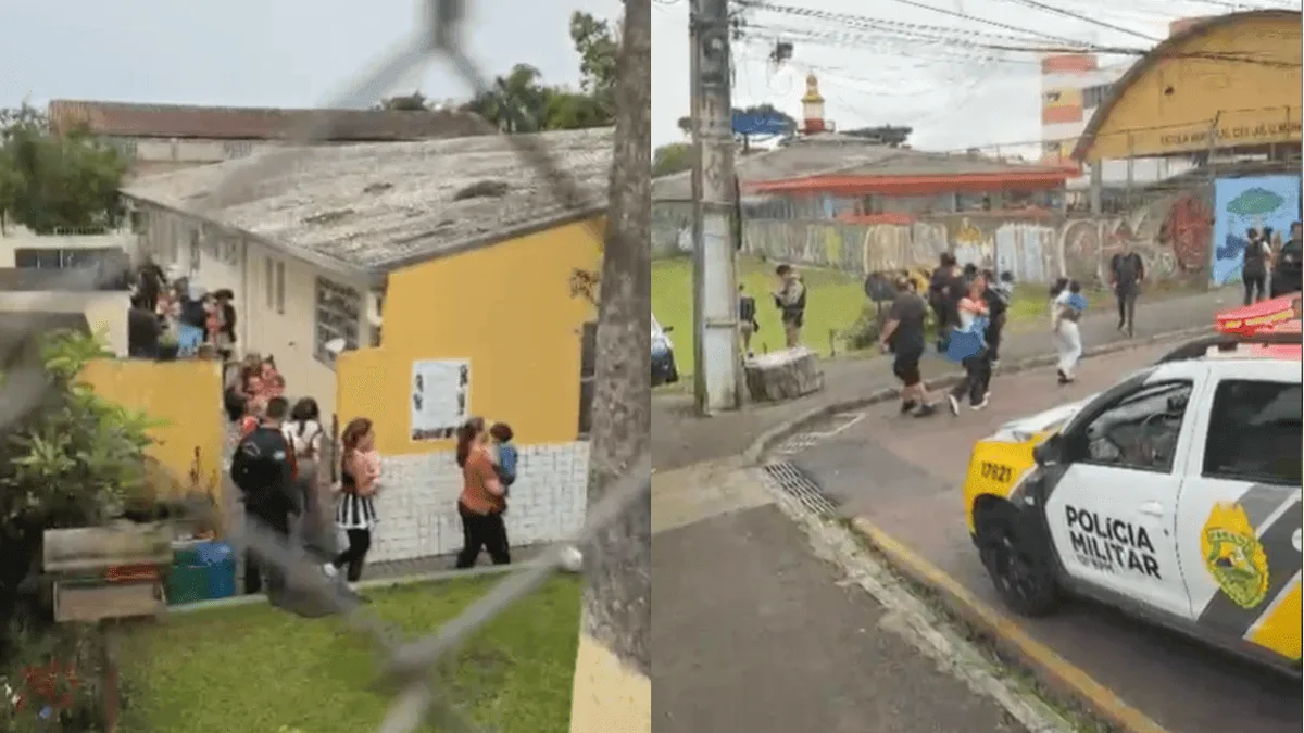 Crianças são resgatadas após invasão a CMEI em Curitiba; homem morre