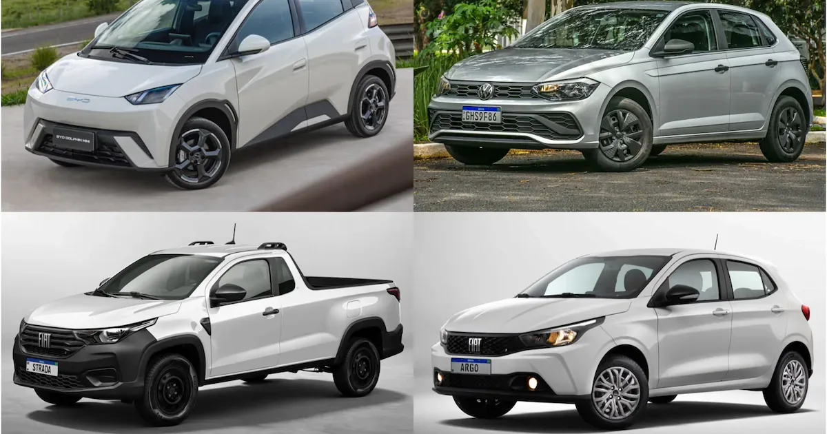 Fiat Strada lidera ranking geral, mas BYD Dolphin Mini vence no varejo