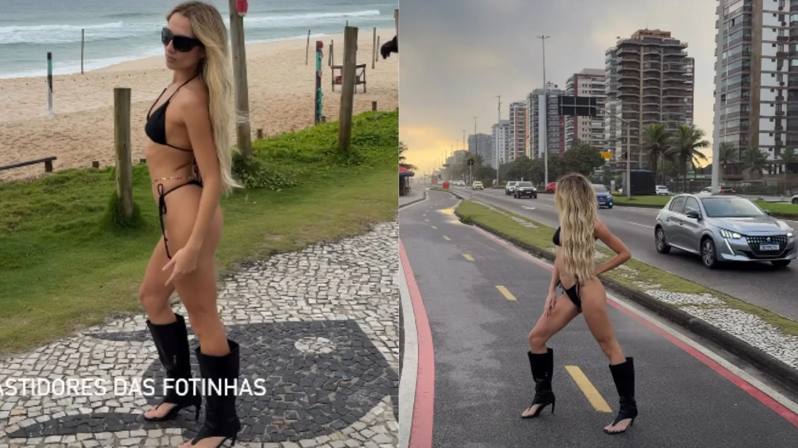 Samira Sagr exibe bastidores de ensaio de biquíni no Rio
