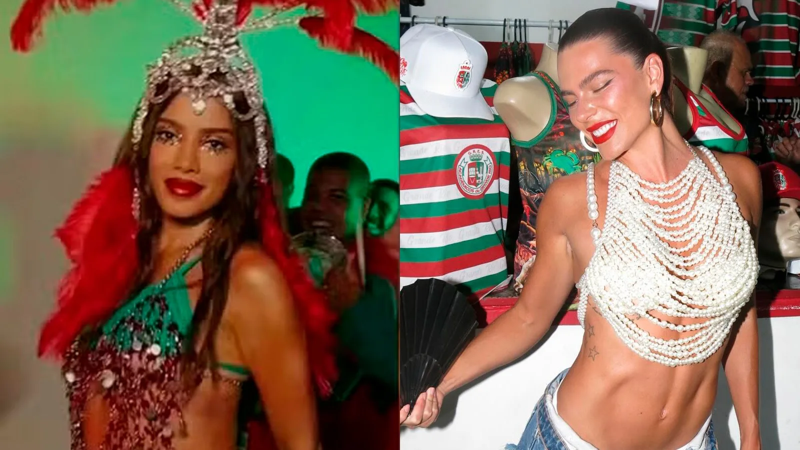 Mariana Goldfarb celebra Anitta como rainha de bateria da Grande Rio