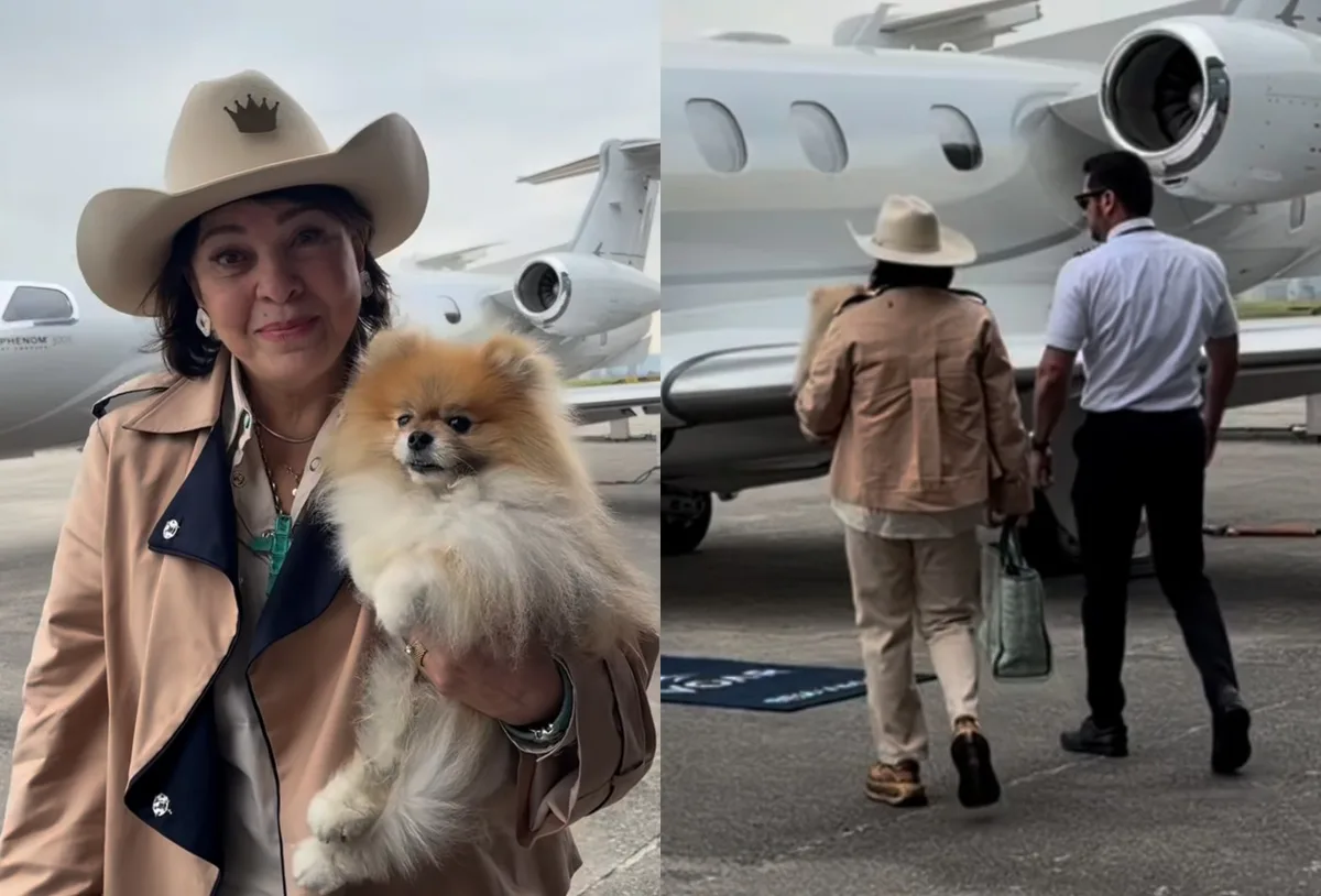 Roberta Miranda chora antes de voo e relata síndrome do pânico