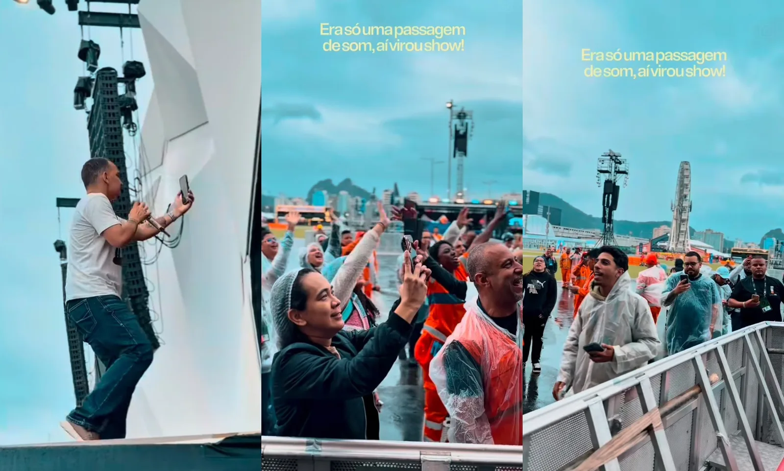 João Gomes transforma passagem de som em show sob chuva no Rock in Rio