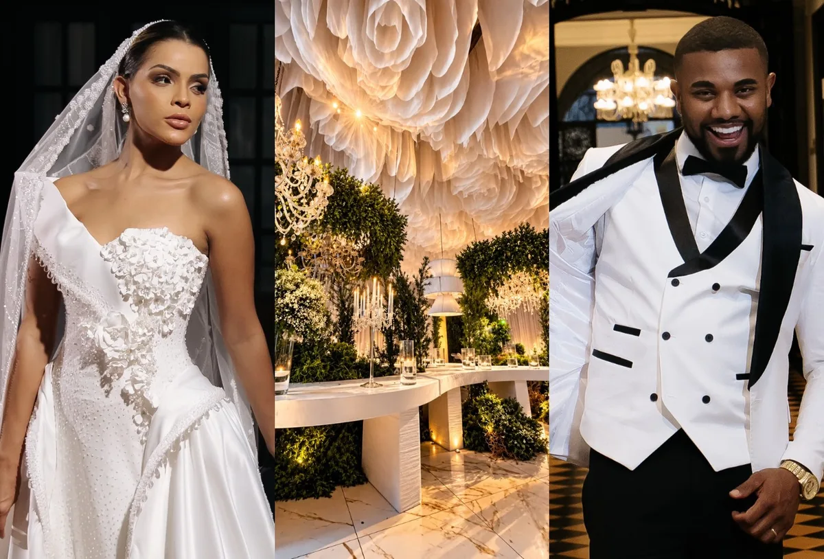 Davi Brito e Emilly Araújo se casam em Salvador com festa para 300 convidados