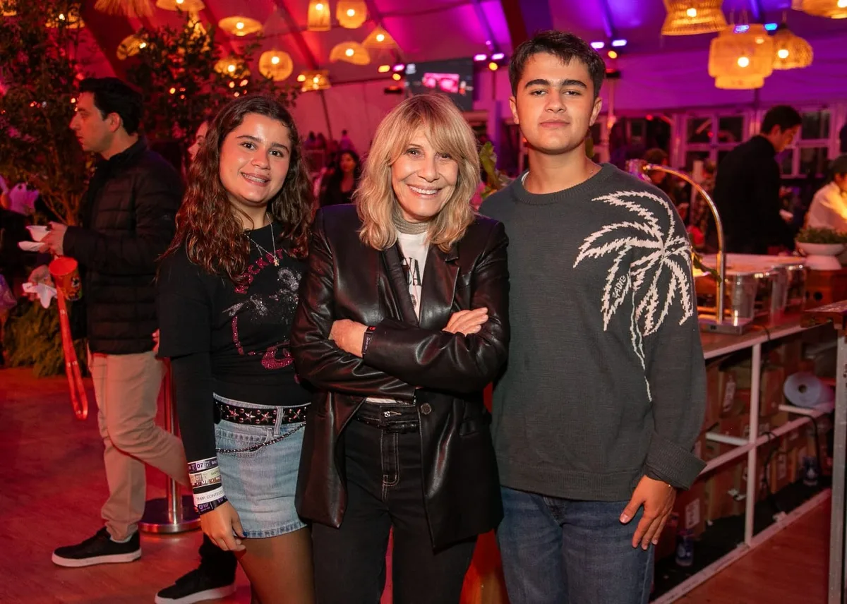 Renata Sorrah leva Miguel e Betina ao quarto dia do Rock in Rio