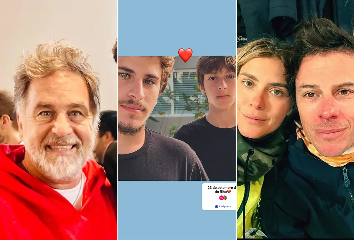 Carolina Dieckmann reúne Davi e José em foto para o Dia dos Filhos