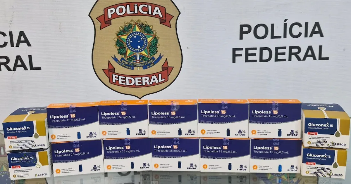 Passageiro é indiciado após PF encontrar tirzepatida sem documentação no Galeão