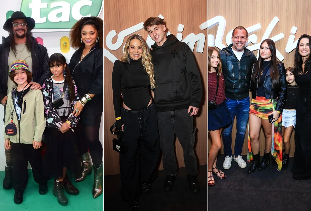 Famosos levam filhos para a terceira noite do Rock in Rio 2026