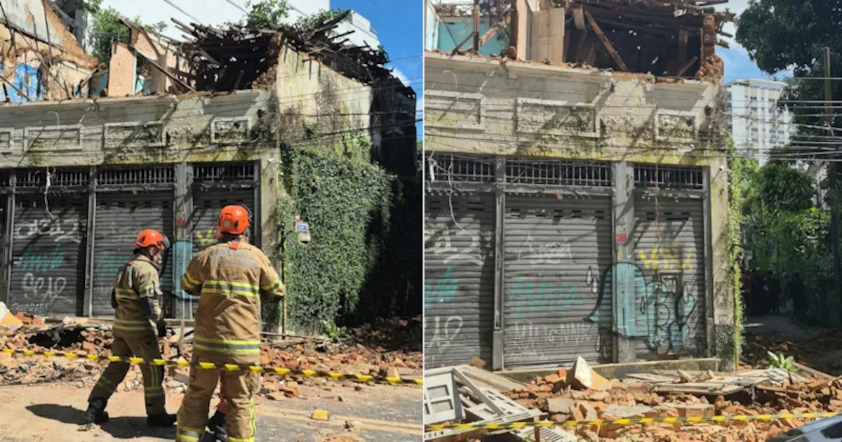 Desabamento de imóvel abandonado fere mulher e criança no Rio
