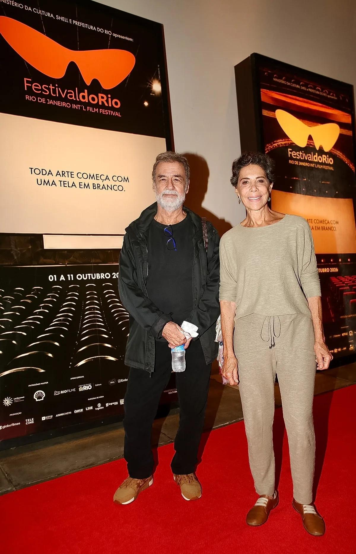Ângela Vieira aparece ao lado de Miguel Paiva no Festival do Rio