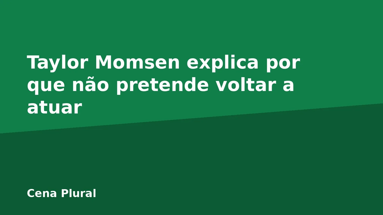 Taylor Momsen explica por que não pretende voltar a atuar
