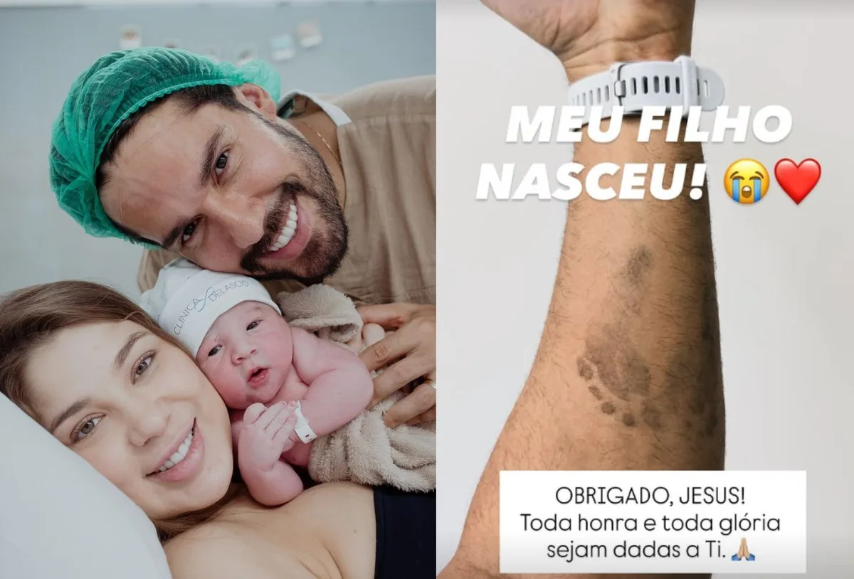 Bil Araújo anuncia nascimento de Benício com Adriana Yanca