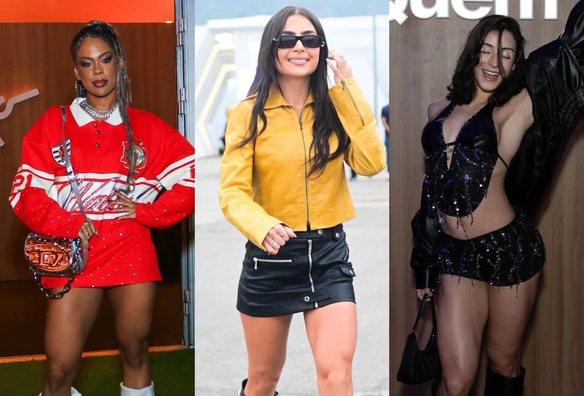 Looks de couro, jeans e peças curtas ganham espaço no Rock in Rio