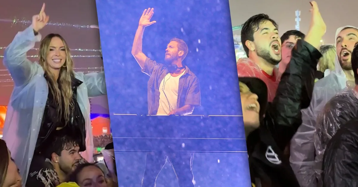 Calvin Harris encerra noite do Rock in Rio sob chuva intensa
