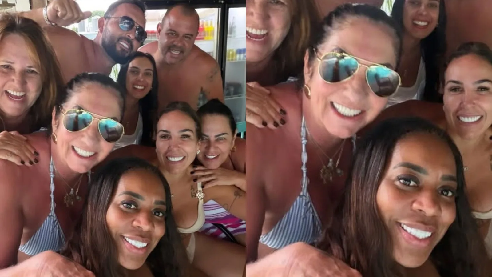 Mães de Vini Jr. e Virginia Fonseca aparecem juntas em Mangaratiba