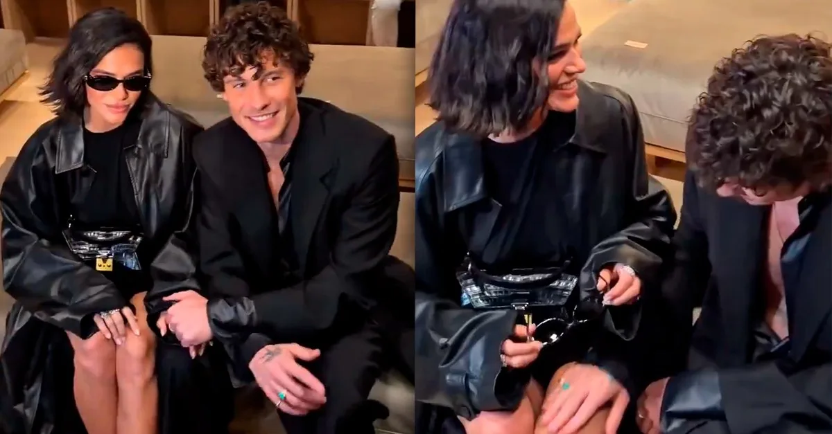 Bruna Marquezine e Shawn Mendes aparecem juntos em desfile da Gucci