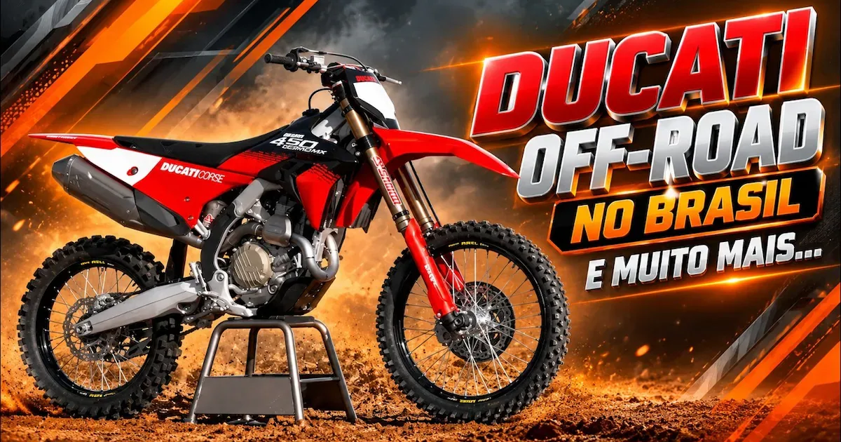 Ducati lança motos off-road no Brasil, enquanto vendas avançam e Dafra fixa revisões