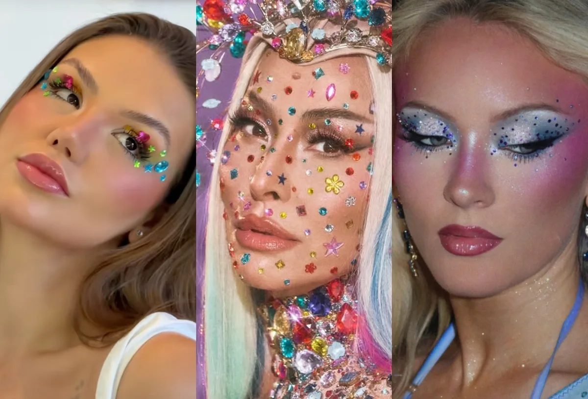 Bedazzling leva cristais e brilho à maquiagem dos festivais