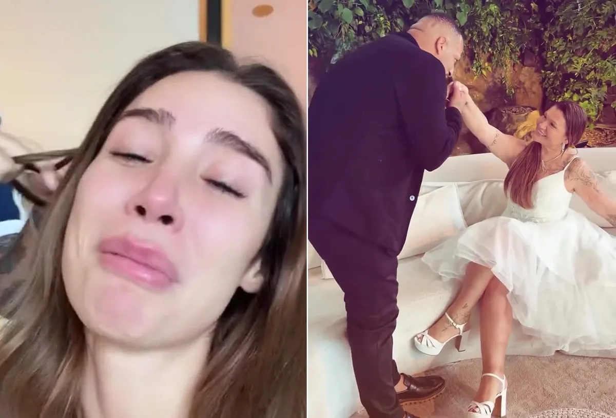 Bianca Andrade se emociona ao ver vídeo do casamento da mãe