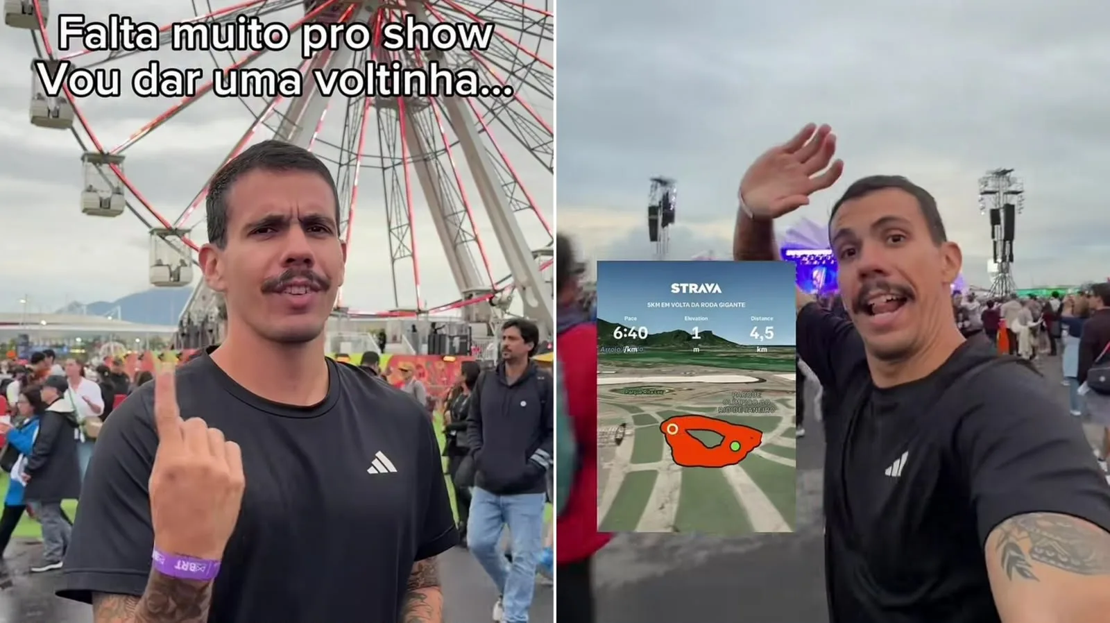 Yuri Corrêa corre 5 km no Rock in Rio e divide opiniões nas redes