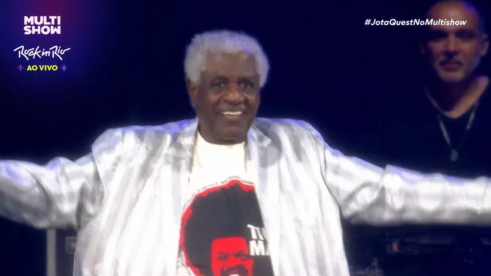 Tony Tornado canta Tim Maia em participação surpresa no Rock in Rio