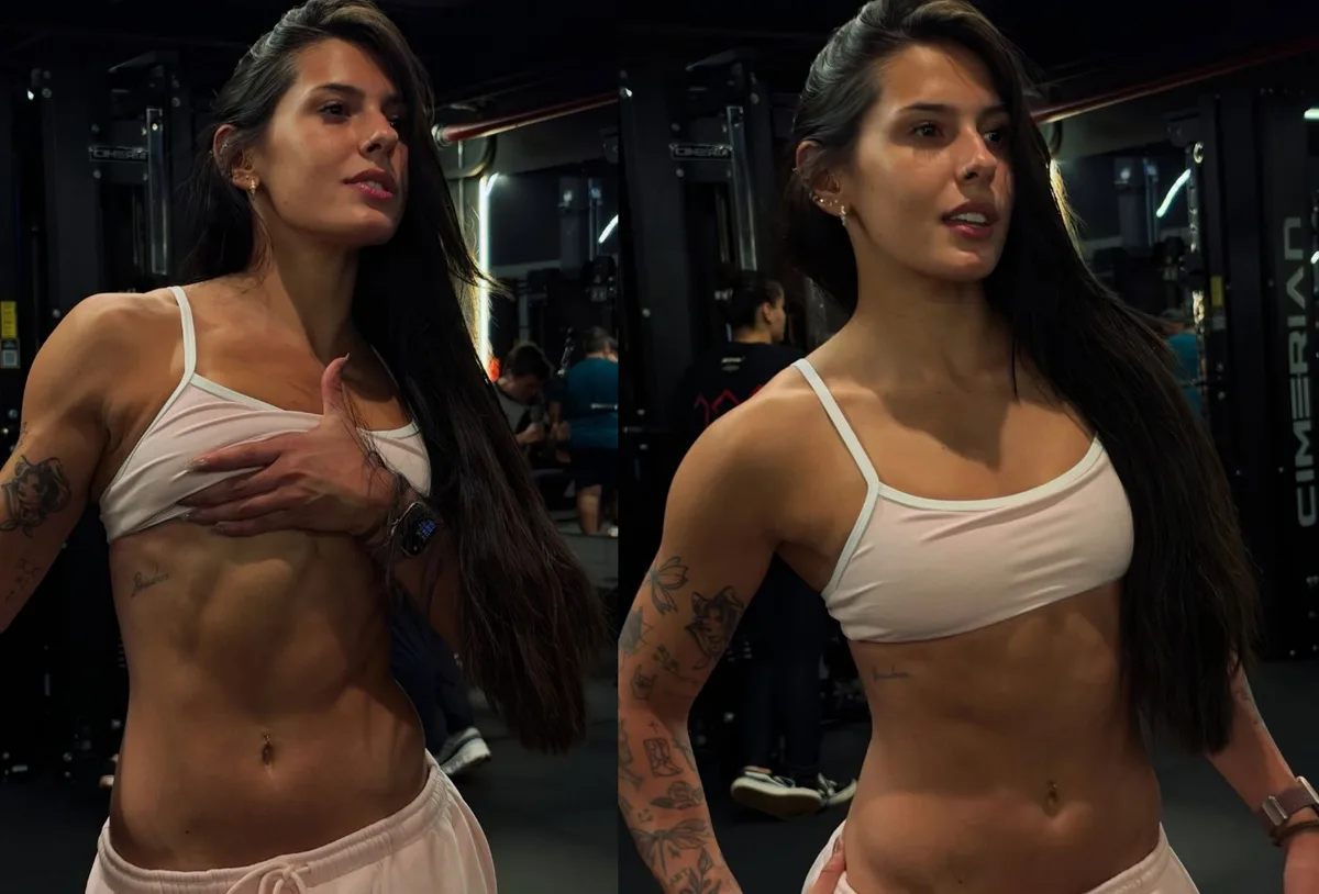 Ana Castela mostra definição na academia e comenta rotina na fazenda