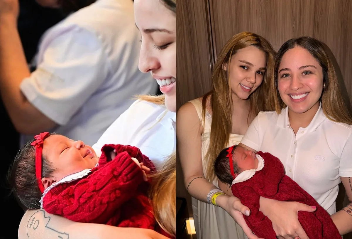 Mari Fernandez mostra primeiros dias da filha Isabela com Júlia Ribeiro