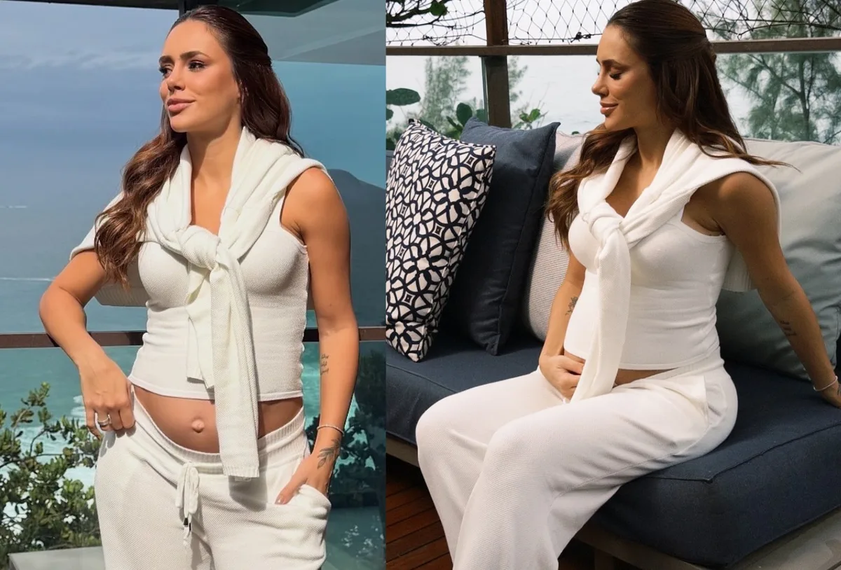 Bruna Biancardi mostra barriga de gravidez durante viagem ao Rio
