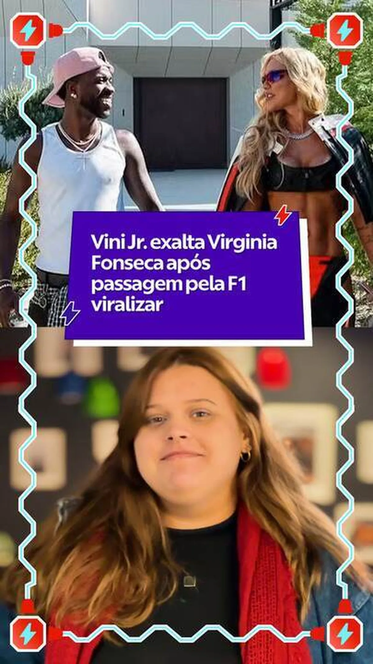 Vini Jr. se declara para influenciadora após evento de Fórmula 1