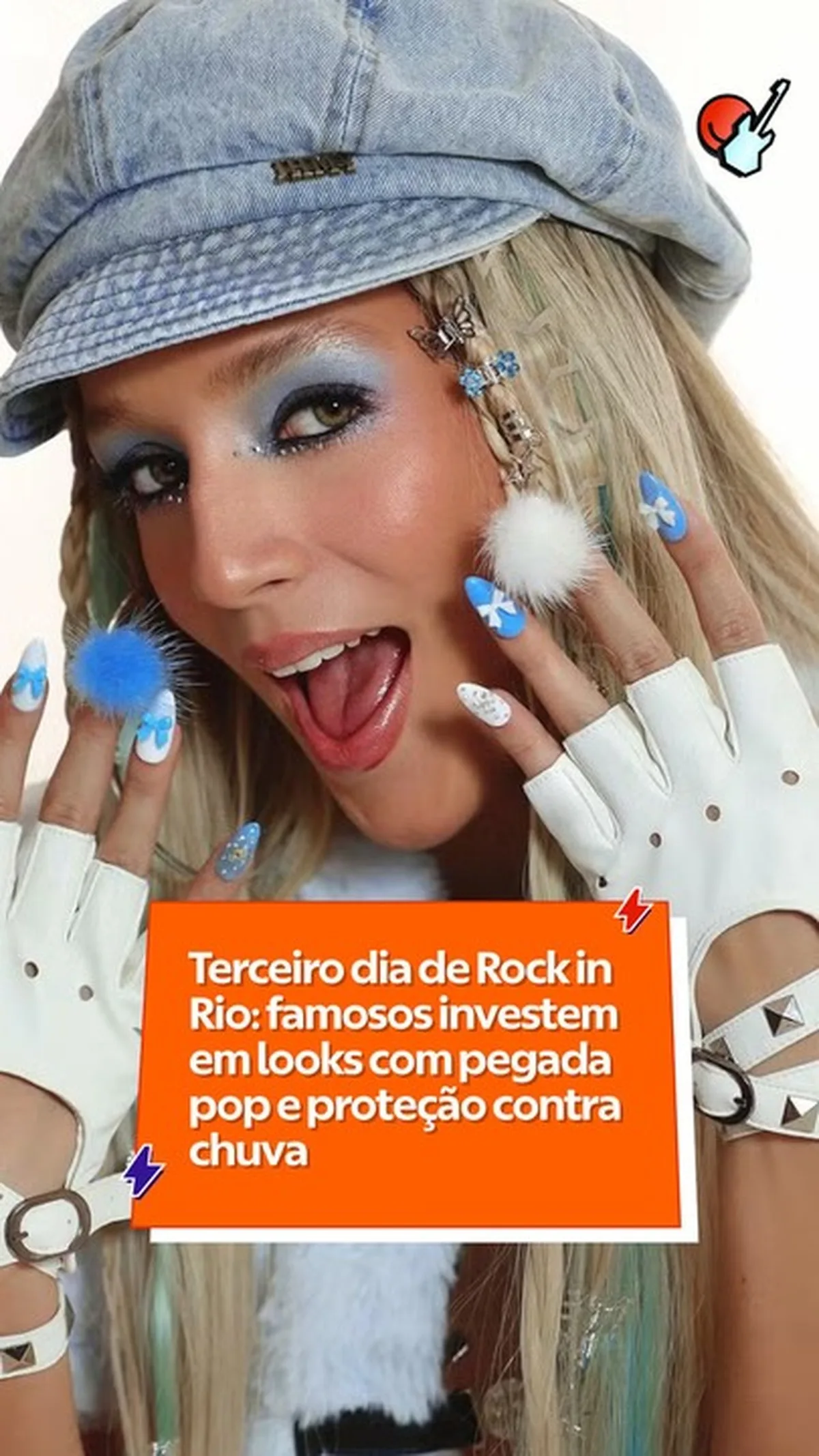 Famosos apostam em estilo pop no terceiro dia do Rock in Rio 2026