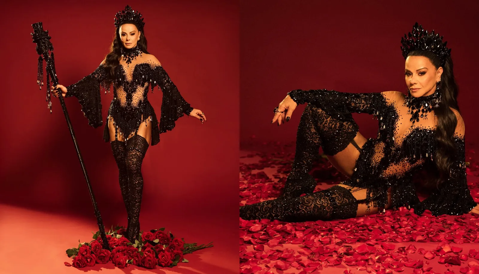 Viviane Araujo recebe elogios de famosos após escolha de samba do Salgueiro