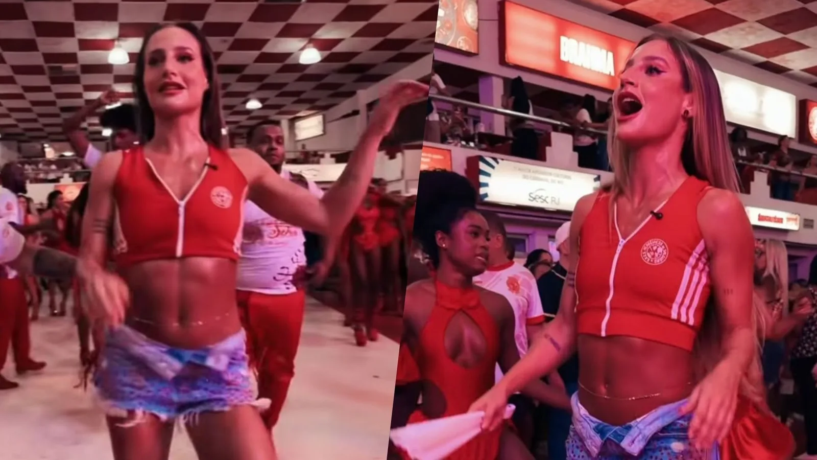 Bruna Griphao participa de ensaio no Salgueiro e destaca samba no pé