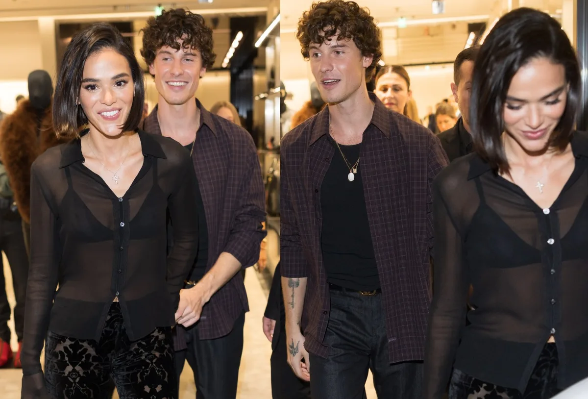 Bruna Marquezine acompanha Shawn Mendes em evento da Gucci em Milão
