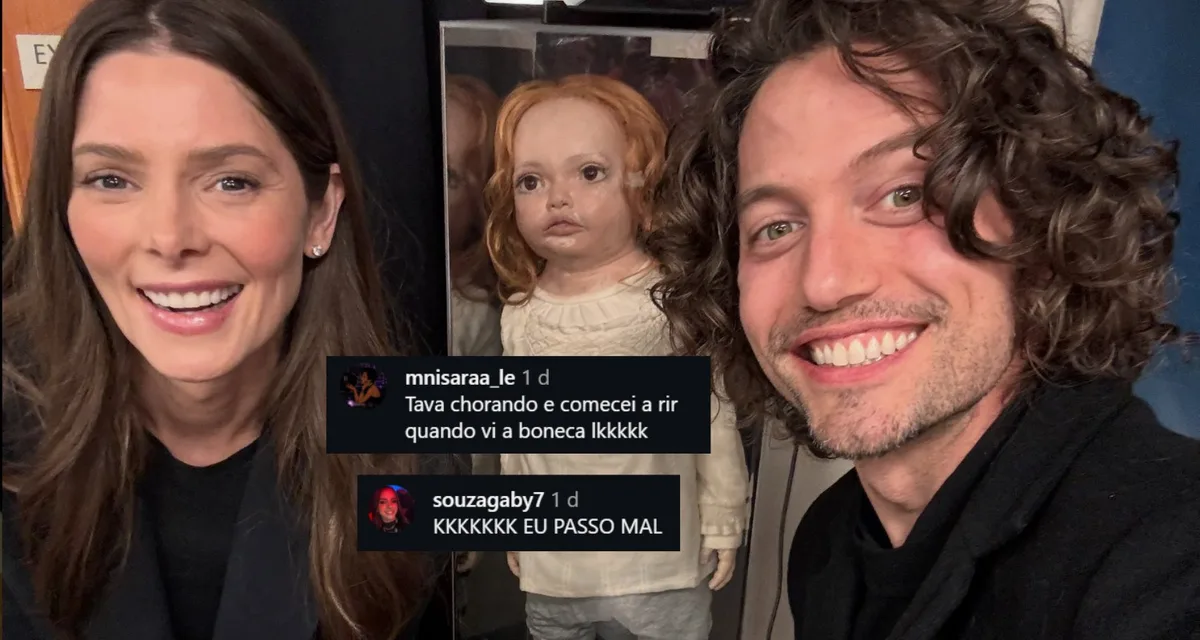 Jackson Rathbone e Ashley Greene reencontram boneca de Renesmee em evento