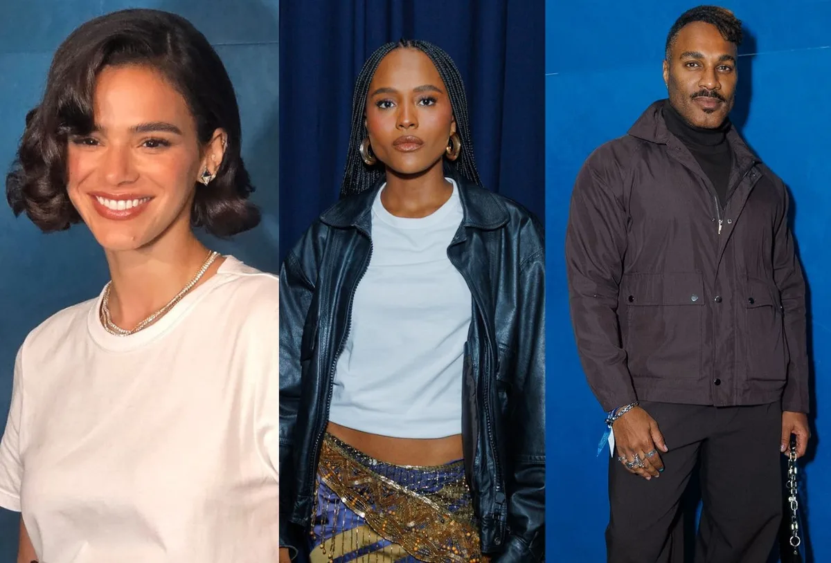Bruna Marquezine e Duda Santos vão a evento de exposição da Hering