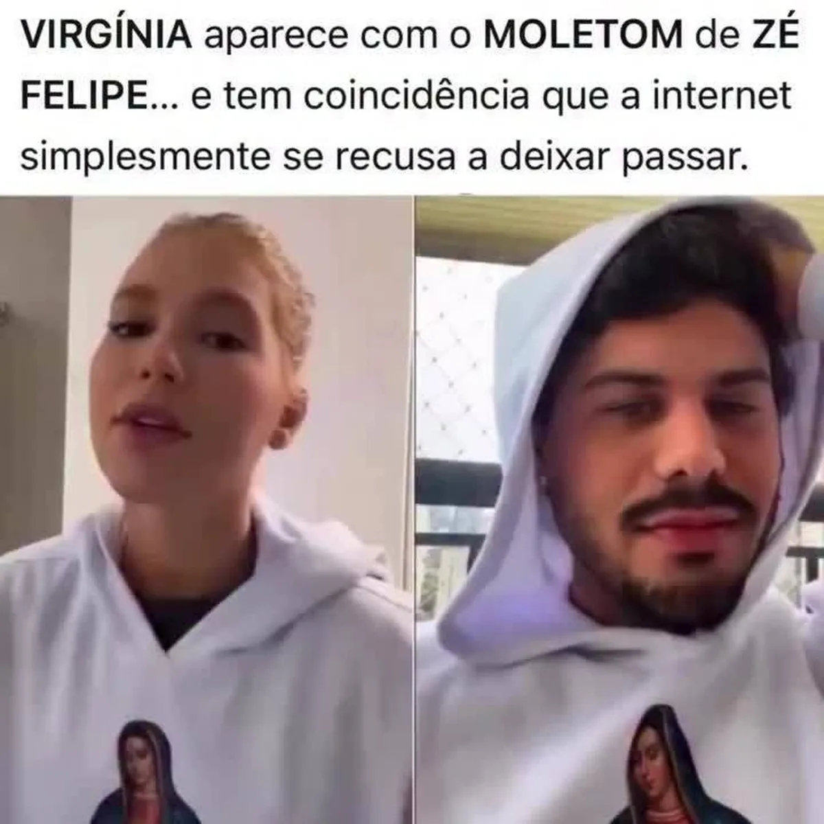 Virginia Fonseca aparece com moletom de Zé Felipe e é provocada por internautas