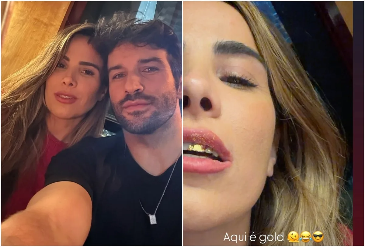 Wanessa Camargo exibe ouro no dente durante jantar com Bruno Bevan