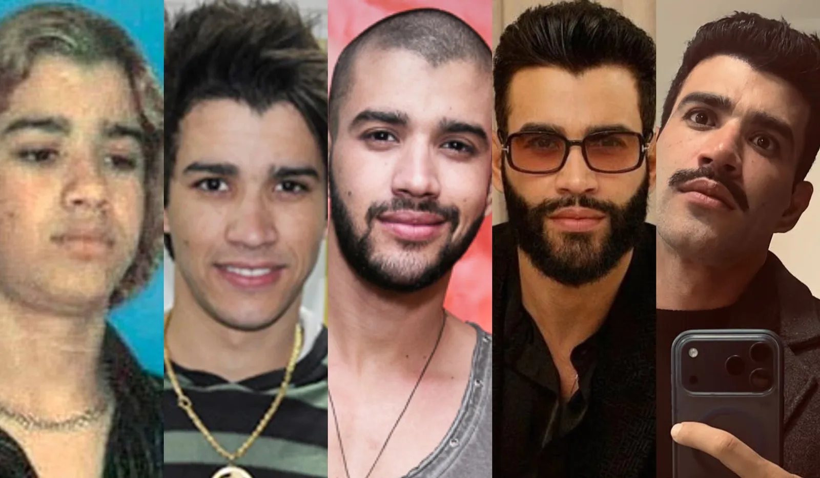 Gusttavo Lima surge só de bigode e relembra mudanças no visual
