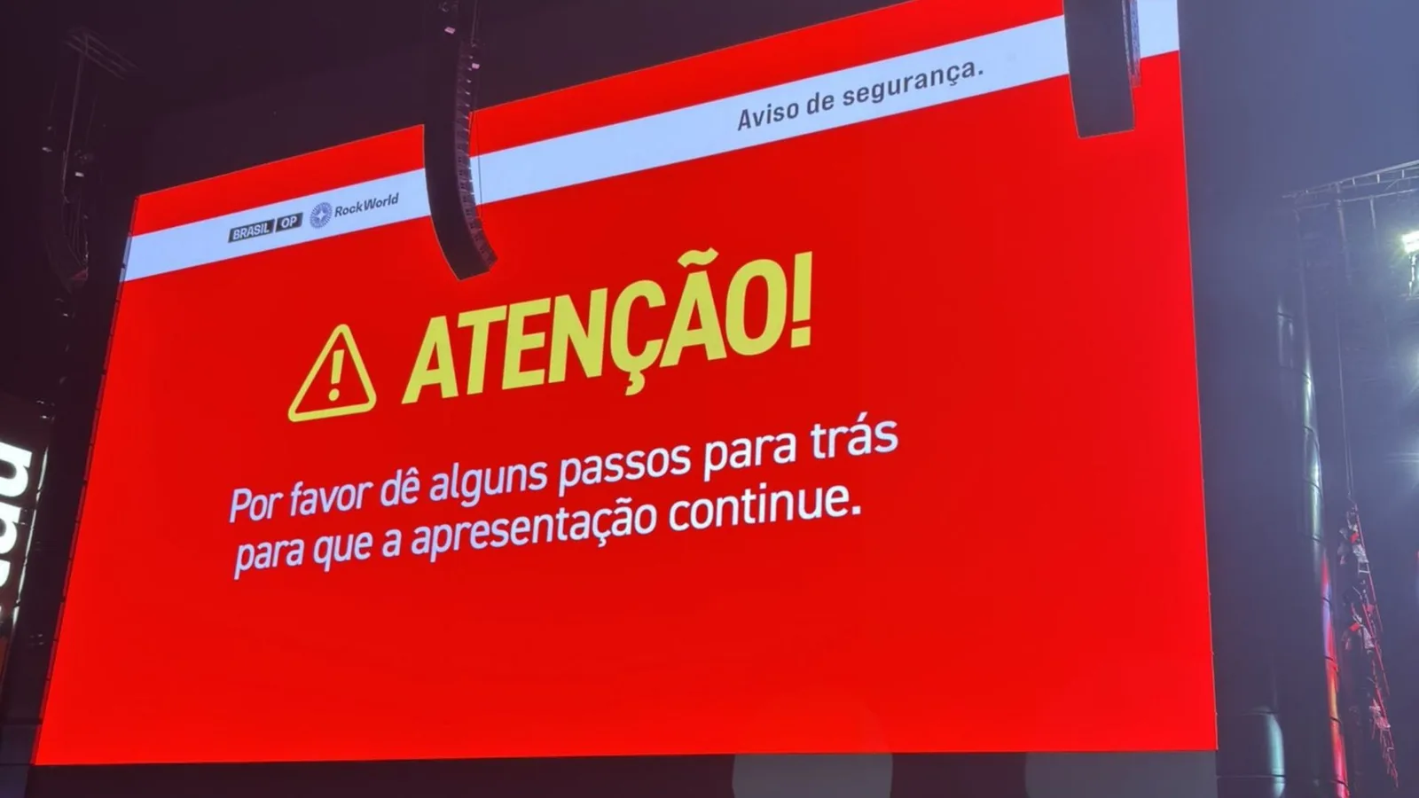 Rock in Rio pede recuo do público antes de show no Palco Mundo