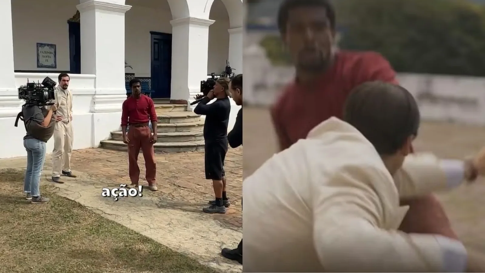 Tonho e Mirinho protagonizam briga sem dublês em A Nobreza do Amor