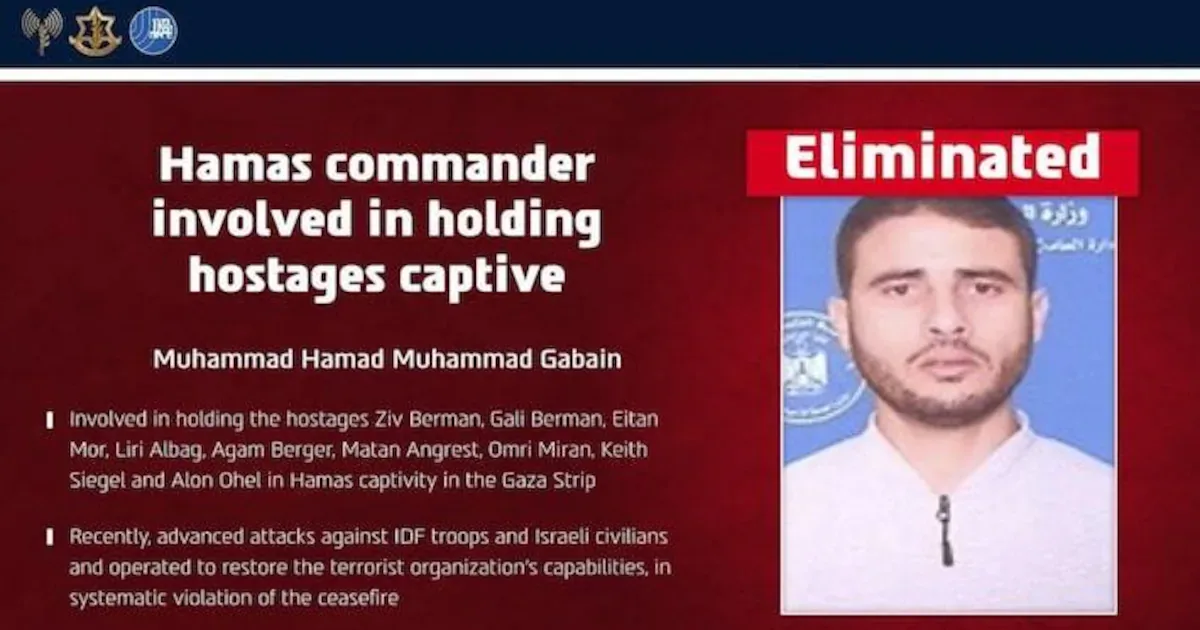 Israel diz ter matado comandante do Hamas ligado à retenção de nove reféns