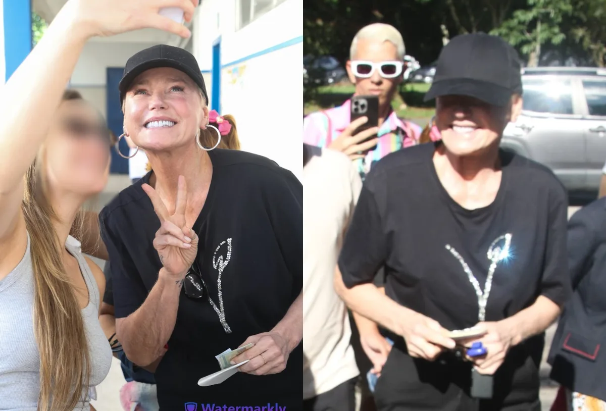 Xuxa chama atenção durante votação no Rio de Janeiro