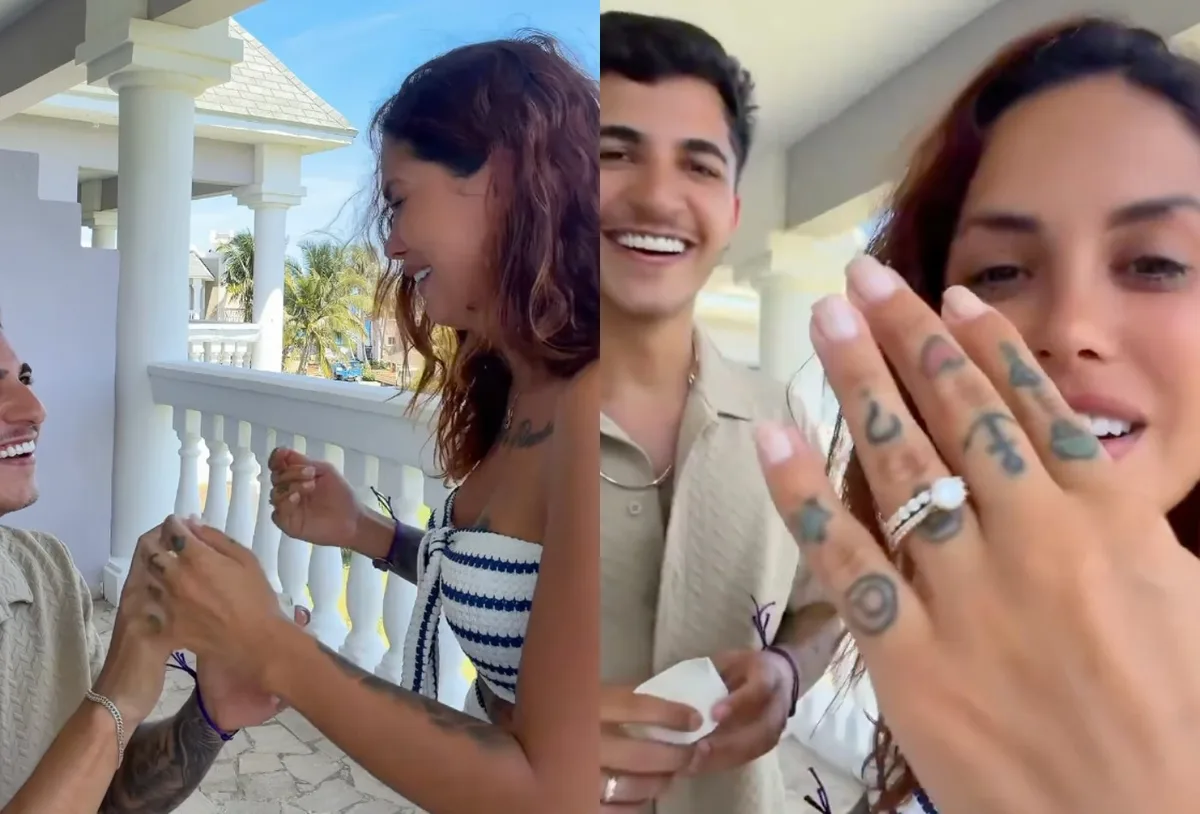 Tati Zaqui revela noivado após brincadeira com Mateus Oliveira